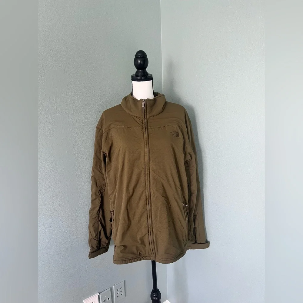 The North Face Men’s Olive Fleece Lined Windbreaker Long Sleeve Size XL